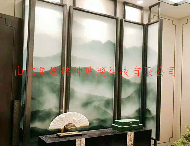山水画玻璃